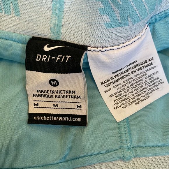 Girls Nike Athletic Running Shorts Size M Medium - Short Lined - Purple and Blue - Picture 4 of 4